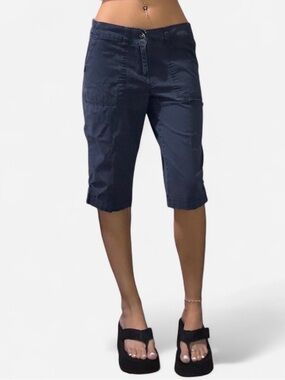 Y2K Navy Blue Capris